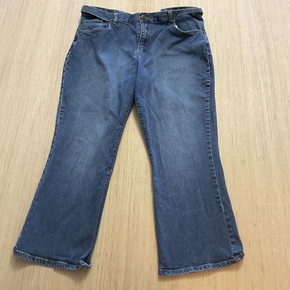 LANDS’ END Original Fit Classic Modern Waist Boot Leg Jeans Women’s Size 16W